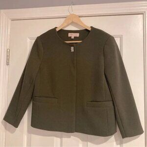 Philosophy Olive Green Structured Jacket — Size 12